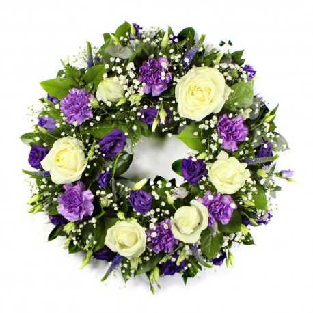 Wreath - Purple and White